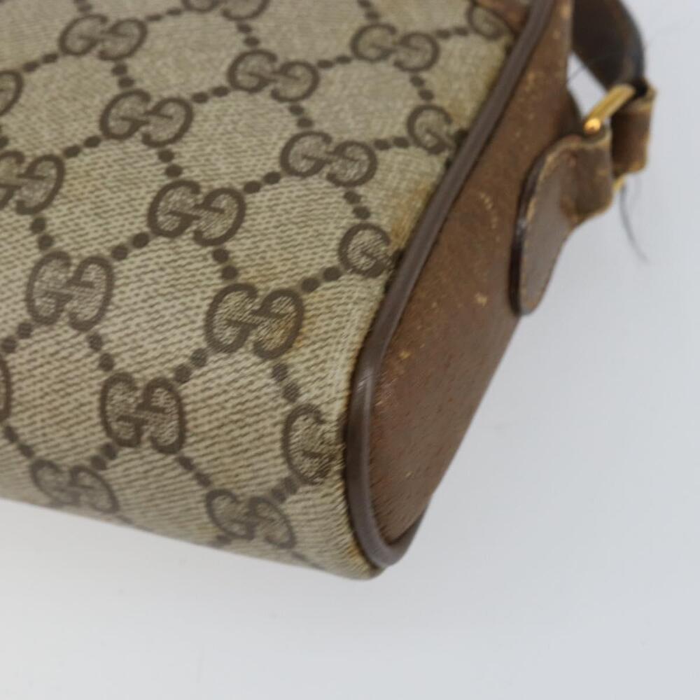 GUCCI GG Supreme Web Sherry Line Bag PVC Beige Gold 116 02 055 Auth 155594 - Picture 9 of 16